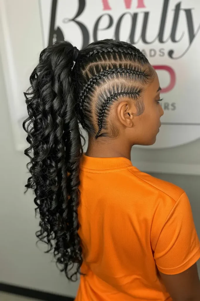 1. Classic Stitch Braid Ponytail