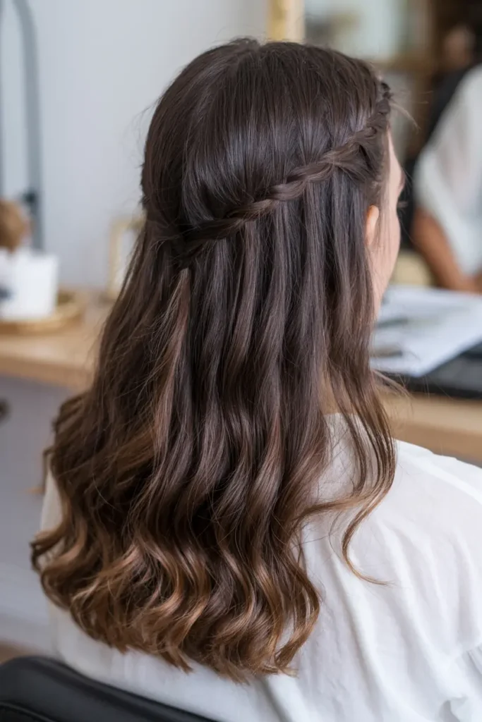 12 Pretty Braided Hairstyles for Every Mood and Moment 1 1. Waterfall Braid Hairstyle