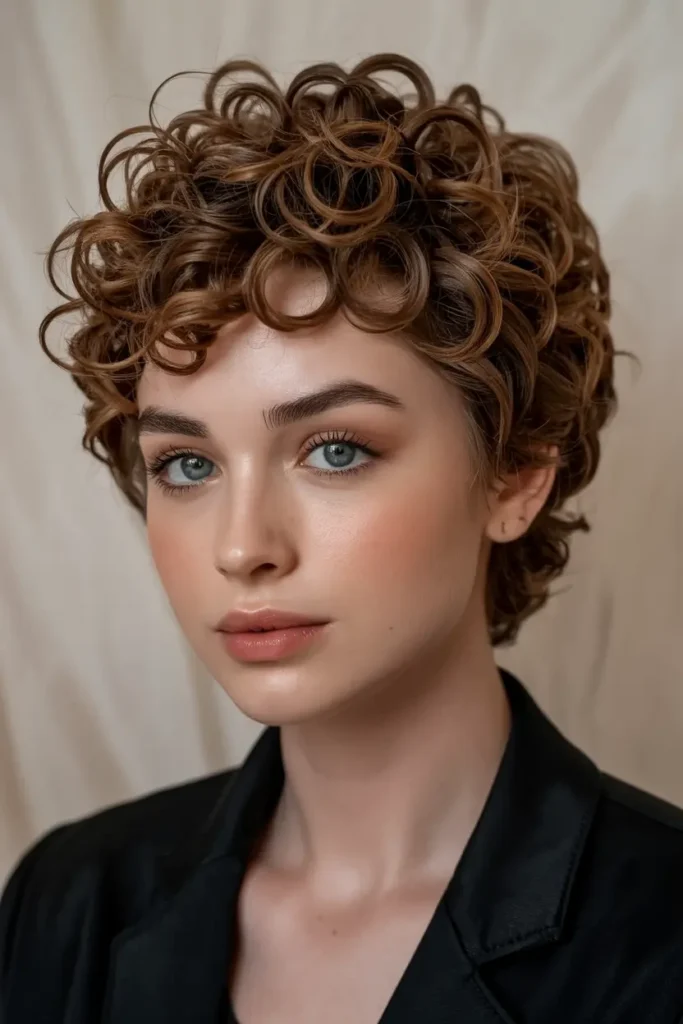 15 Baddie Curly Hairstyles to Try for Hot Curly Hair Looks 19 10. Short Curly Pixie