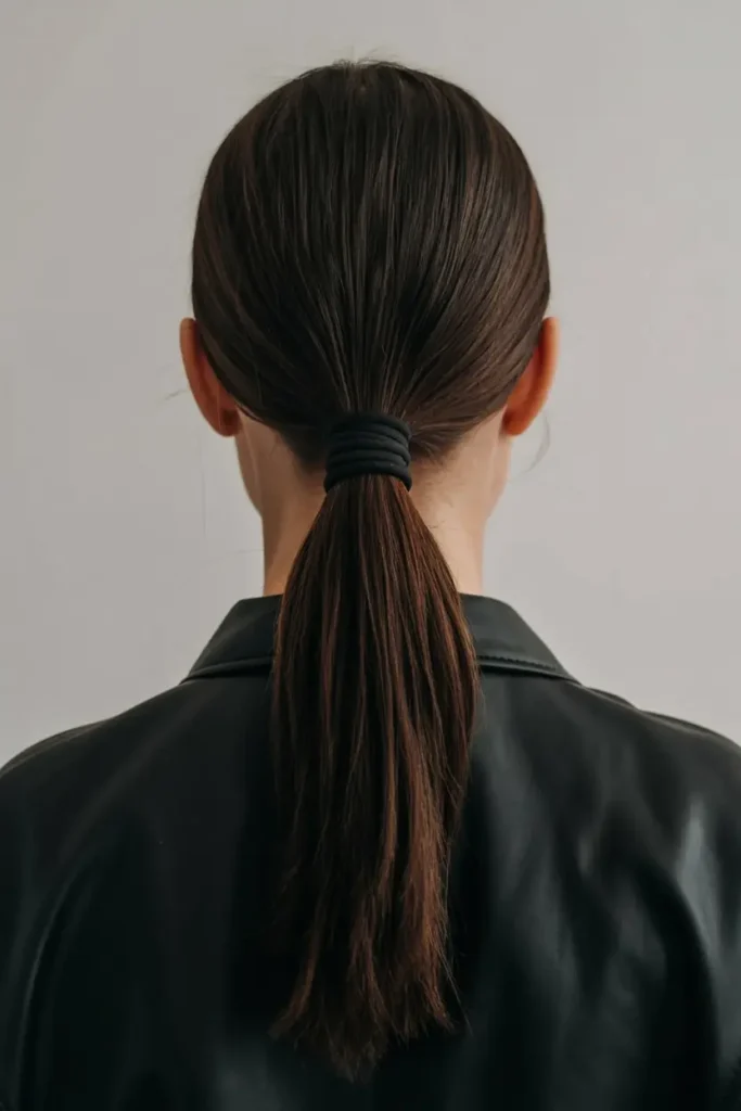 10. Slick Low Ponytail