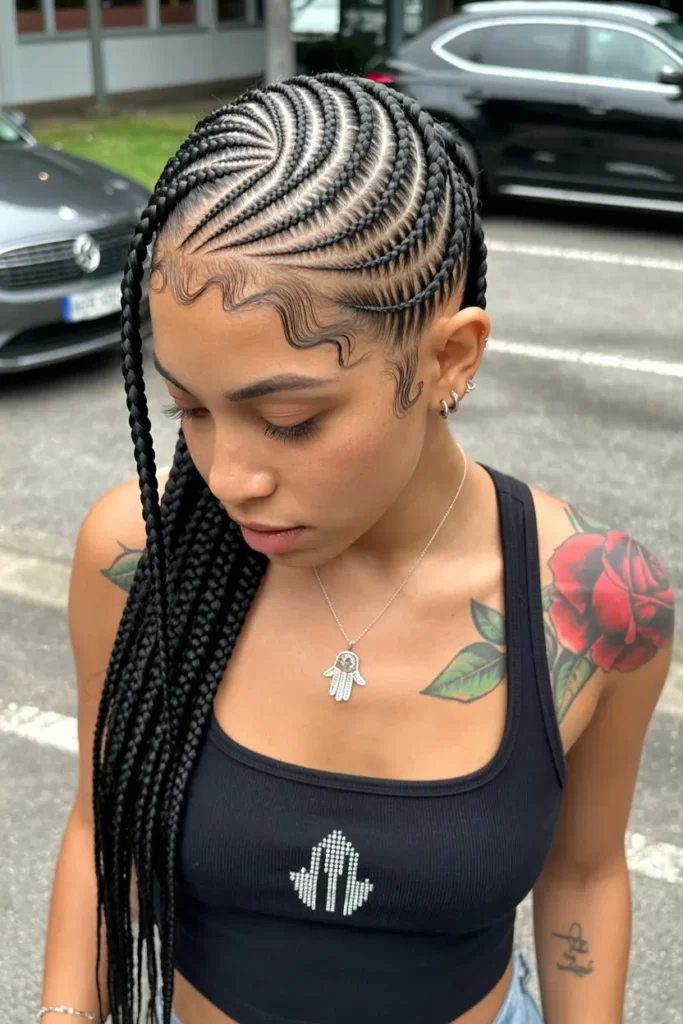 10. Zig Zag Stitch Braids