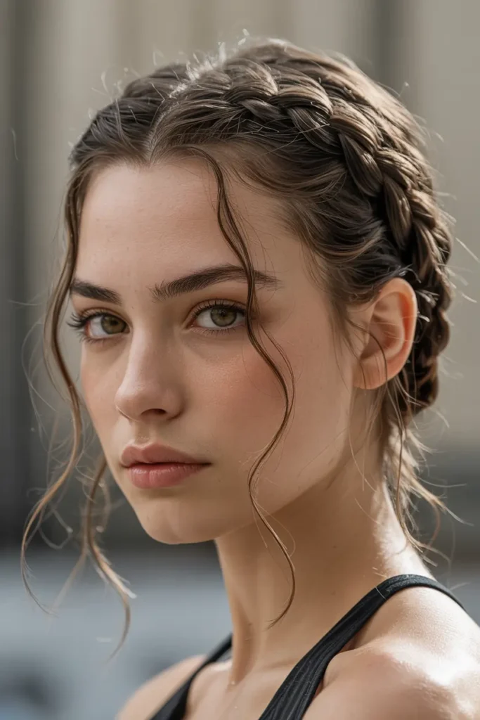 12 Pretty Braided Hairstyles for Every Mood and Moment 31 12. Braided Halo with Tendrils