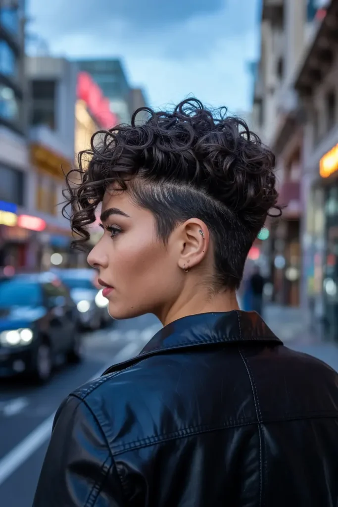 15 Baddie Curly Hairstyles to Try for Hot Curly Hair Looks 37 15. Curly Faux Hawk