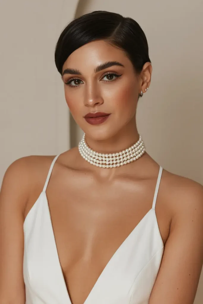 15. Polished Slicked Back Pixie