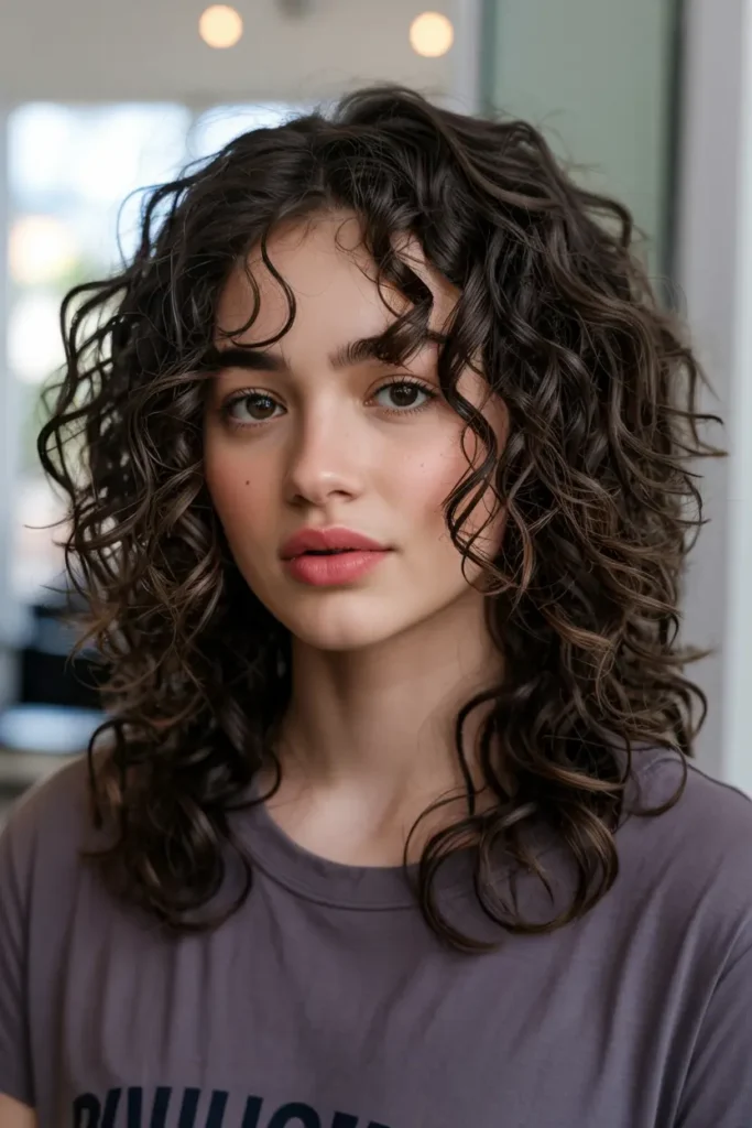 15. Vibrant Curly Layered Cut