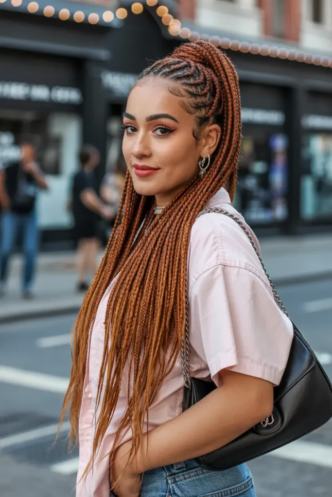 15 Fulani Braids with a Twist: Beads, Buns & Ponytails 5 3. Fulani Braids High Ponytail