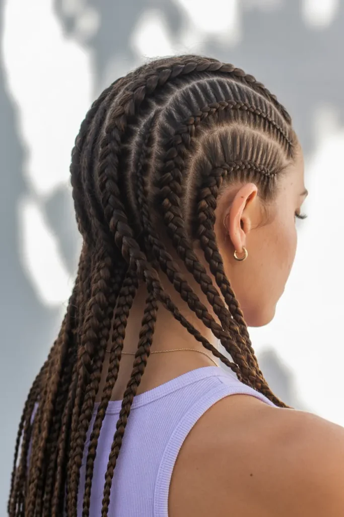 3. Zig Zag Part Cornrows