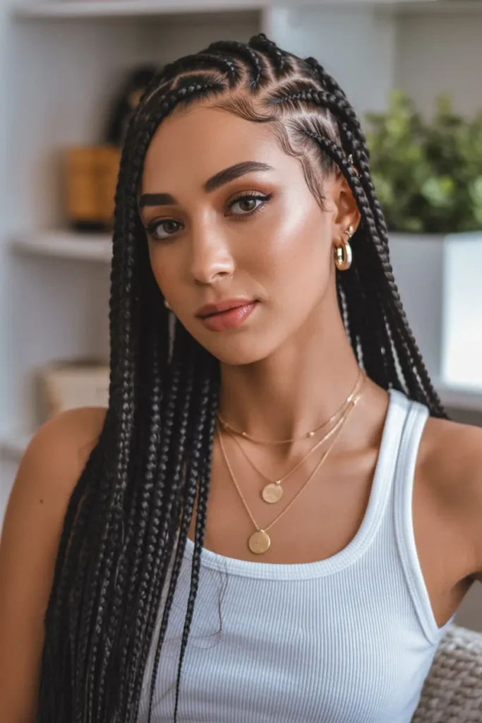 15 Fulani Braids with a Twist: Beads, Buns & Ponytails 7 4. Side Parted Fulani Braids