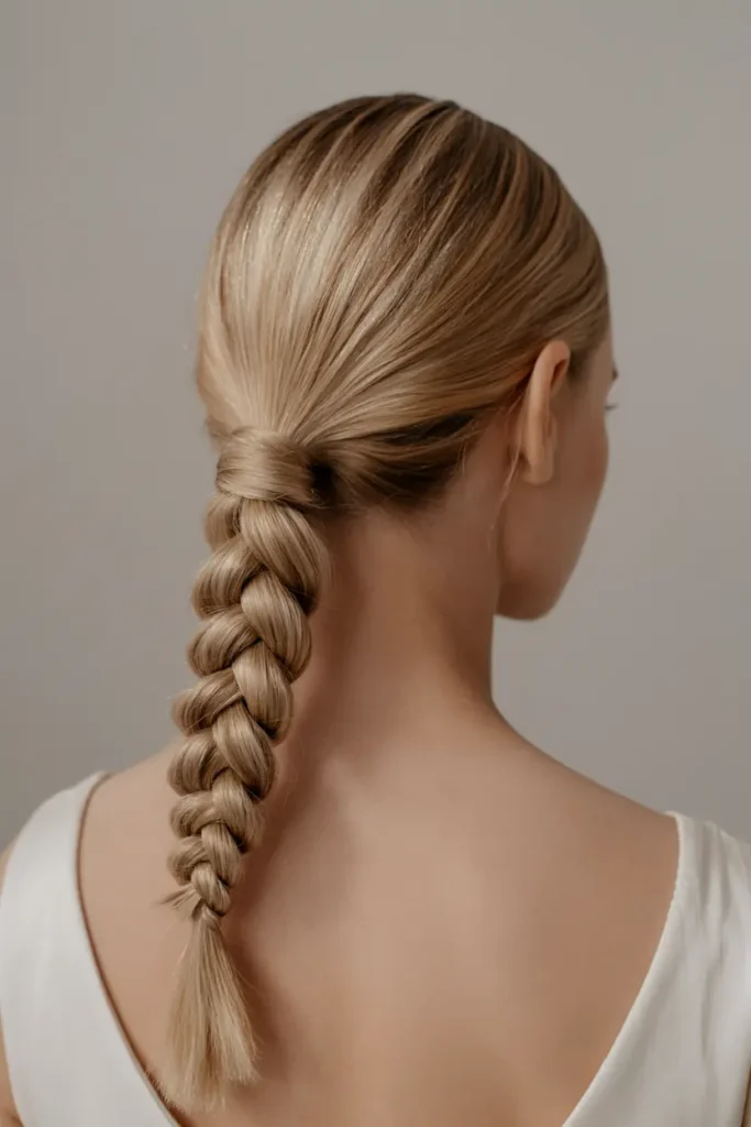 5. Low Braided Ponytail
