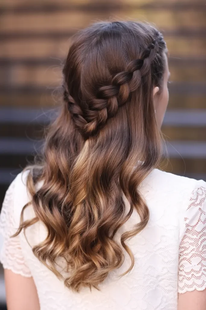 6. Half Up French Braid