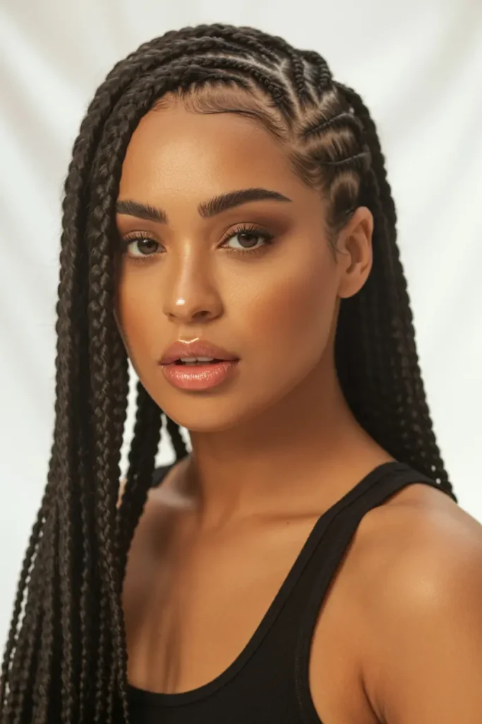 6. Jumbo Cornrow Designs
