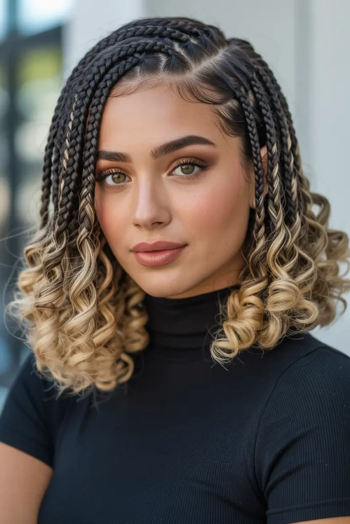 7. Braided Bob with Waves