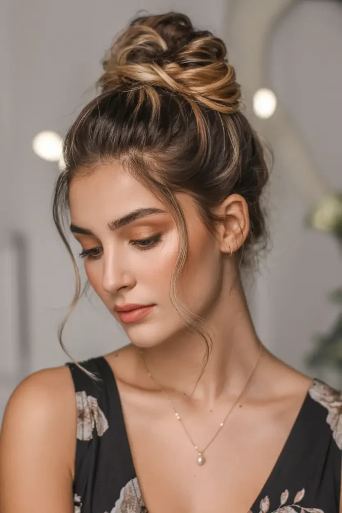 7. Face Framing Tendrils Updo