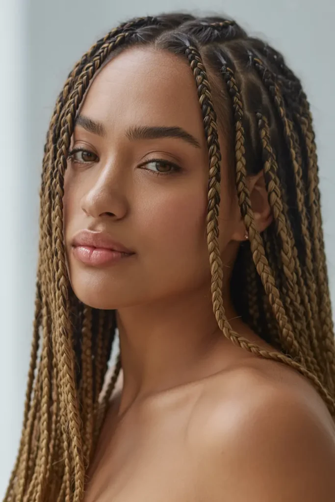 12 Latest Hair Braids Anyone Can Master 23 8. Micro Braids with Loose Ends 1