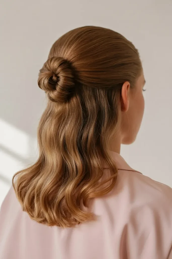 8. Slicked Back Half Up