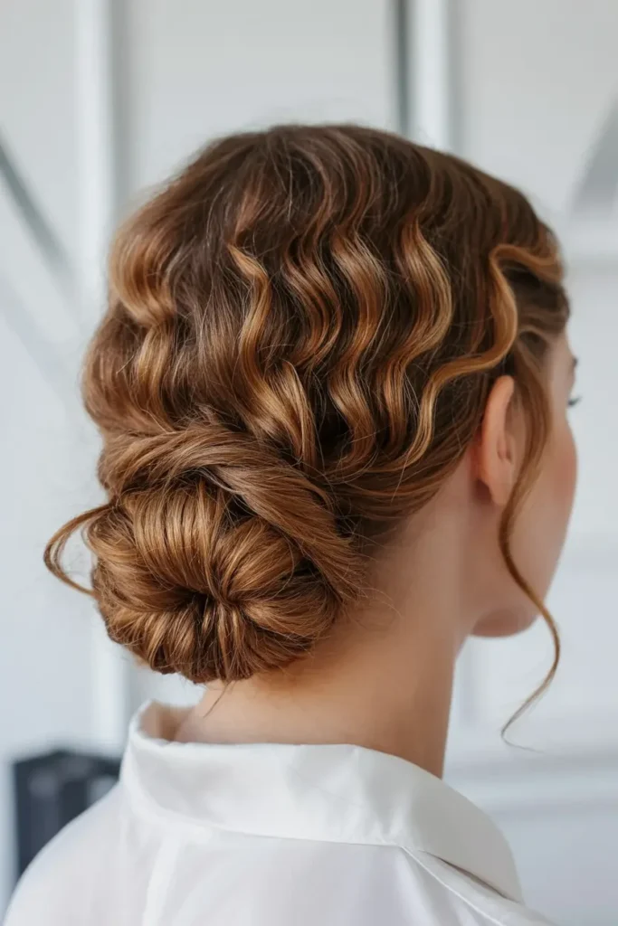 15 Baddie Curly Hairstyles for School to Try Today 25 9. Curly Low Bun