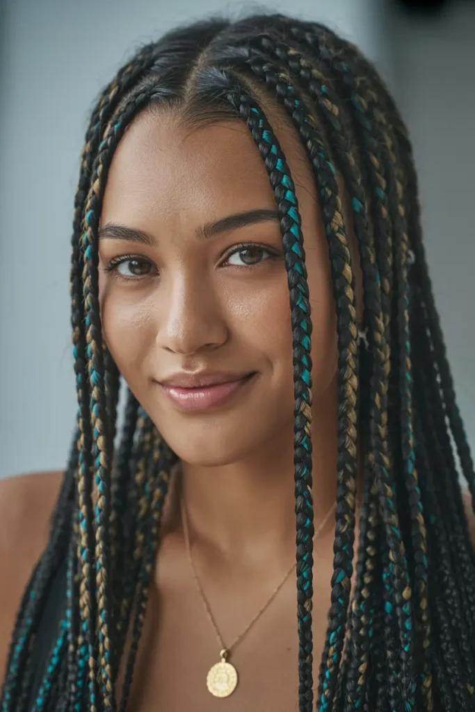 15 Fulani Braids with a Twist: Beads, Buns & Ponytails 25 9. Fulani Braids with Ribbon