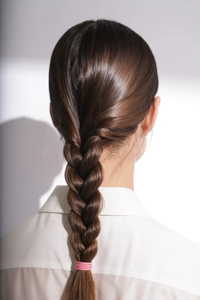 9. Sleek Braided Ponytail