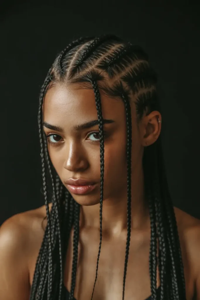 9. Zig Zag Part Braids